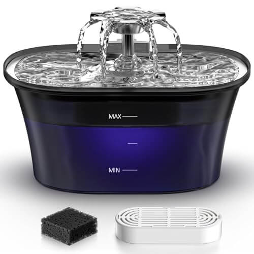 Automatic Cat Water Fountain Dog Water Dispenser with 3 Replacement