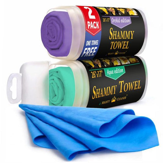 Drying Plush Shammy Towel with Dual Hand Pockets